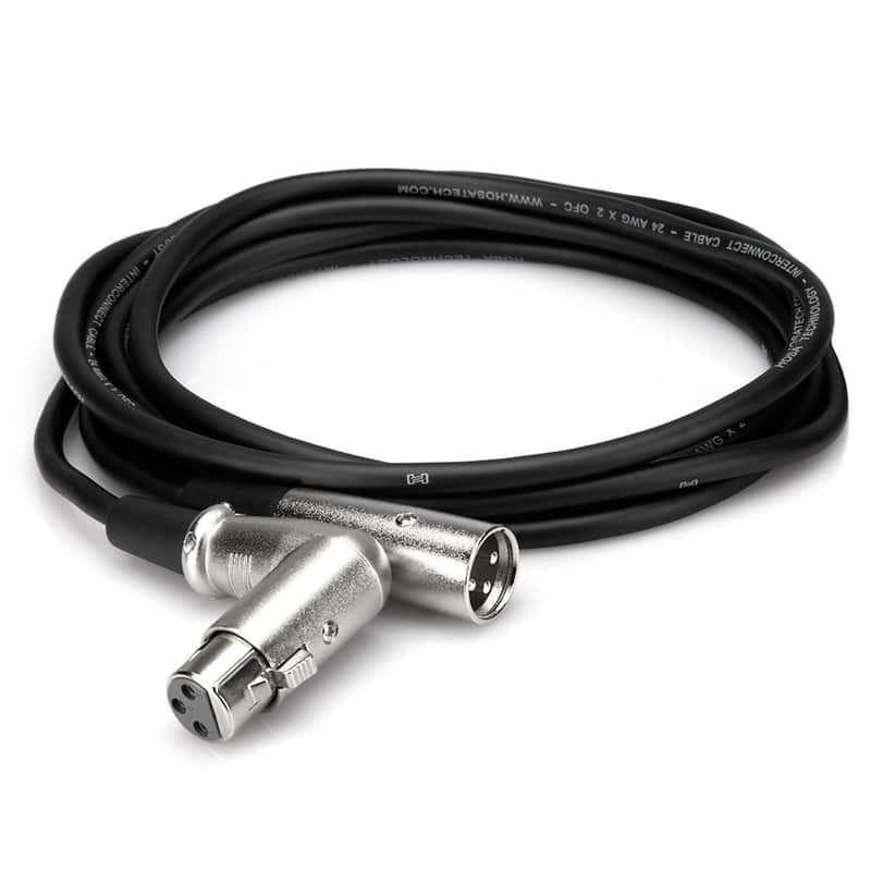 Hosa Technology 25' 3-Pin Straight XLR Male to Right Angle XLR Female Balanced Audio Interconnect Cable image 1