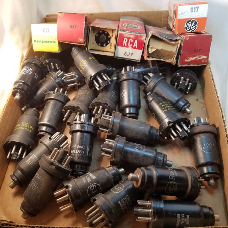 RCA etc. ONE (1) 6J7 tNOS AT1000 TESTED Vacuum Tube metal pentode 1935-1964 image 1