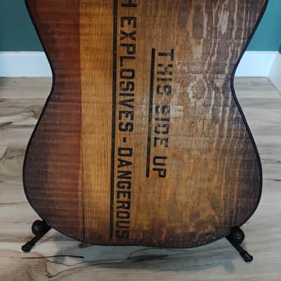 One-of-a-Kind Schoen Guitar – Ammo Box Wood, Bullet Casing Details, Rattlesnake Skin & Mad Max Vibes image 9
