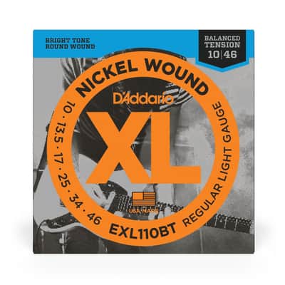 D'Addario XL Nickel Wound Strings, Regular Light, Balanced Tension 10-46, EXL110BT image 1