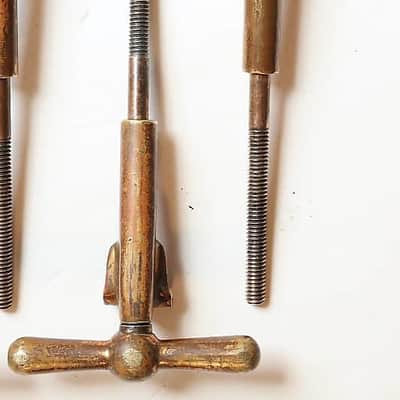 Set of (12) Ludwig DeLuxe Finish T- Rods & Claws for "Black Beauty" Bass Drum - 1928 / EIGHTEEN PHOTOS image 7