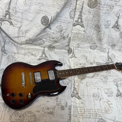 1990’s Samick SG-21 F Flame Maple Top Vintage Sunburst Finish RARE! image 4