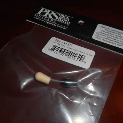 Genuine PRS 3-Way Toggle Switch Tips (2) - BLACK/CREAM, #ACC-4130