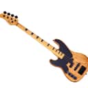 Schecter Session Series Left Hand Solid Body Bass Guitar Maple/Aged Natural Satin - 2849 - Used
