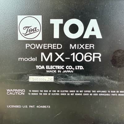 Toa MX-106R Vintage 6-Channel Powered Mixer Made in Japan | 300W @ 2 Ohms | 9-Band EQ | PA Mixer 1980's-1990's image 6