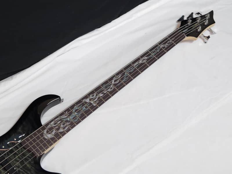 TRABEN Phoenix 5-string BASS guitar NEW - Black Shadow - Quilt