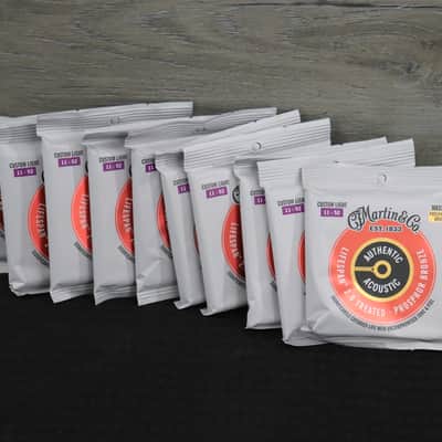 Martin MA535T 10 Pack Authentic Acoustic Lifespan 2.0 Phosphor Bronze Acoustic Guitar Strings - Custom Light (.11 - .52) image 2