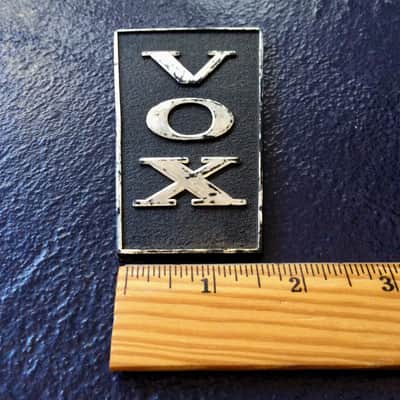 GENUINE VINTAGE VOX TRAPEZOID LOGO BADGE FROM THE 60'S - GOOD CONDITION image 9