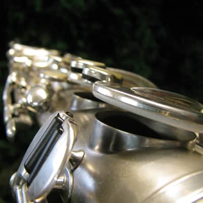 Rare Buescher True Tone "Stritch" Straight Alto Saxophone 1926 Silver Plated image 10