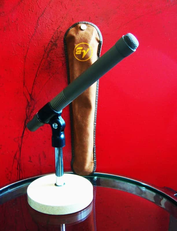 Vintage 1982 Electro-Voice 655C Slim Omnidirectional Dynamic Microphone w accessories 654A 666 655 prop display repair image 1