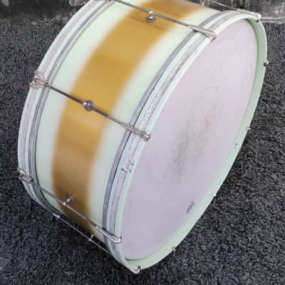 30's Ludwig Mint/Gold Duco 2PC (26"x10" BD + 15"x12" Brass Tube Lug FT) Drum Set image 15