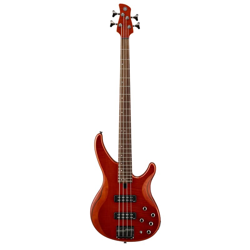 Yamaha TRBX604FM 4-String Right-Handed Electric Bass Guitar with Solid Alder and Maple Body and Rosewood Fingerboard (Caramel Brown) image 1