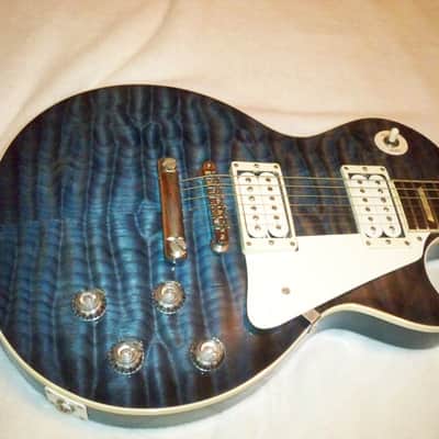 2010 Lays Guitar Co Gibson Les Paul Special Standard Custom Shop Historic Makeover Quiltted Blue Burst 60s Thin Neck image 3