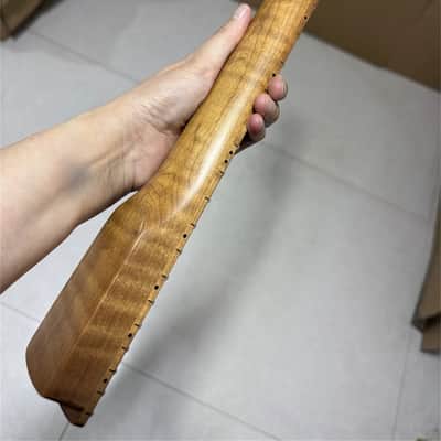 Low price 24 inch short scale Roasted flame Maple Guitar neck 22 fret Parts image 5