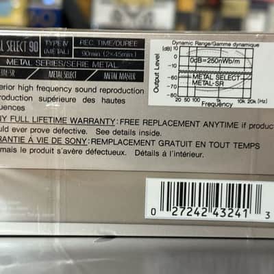 SONY METAL SELECT 90 Rare Vintage Cassette Blank Metal Position Type IV Japan image 20