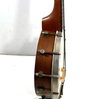 Old Stella painted banjolele banjo uke with art on the head Felix the banjo Cat 1940s - Wood image 4