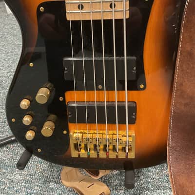 Custom Rickenbacker style 6 string left handed bass 2010 image 1