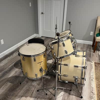 Pearl Vintage PowerMate Outfit - Fiberglass Shells Late 1970's - Satin Silver image 3