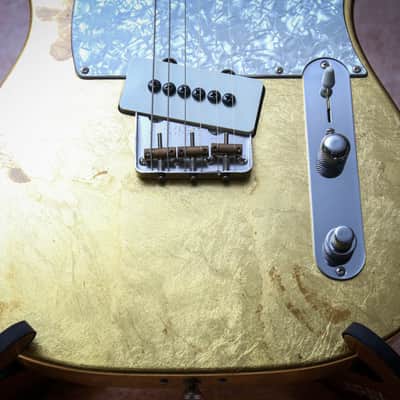 FENDER CIJ Hellecasters Limited Edition Will Ray "JAZZ-A-CASTER" Telecaster "Gold Foil Leaf + Maple" (1997) image 6