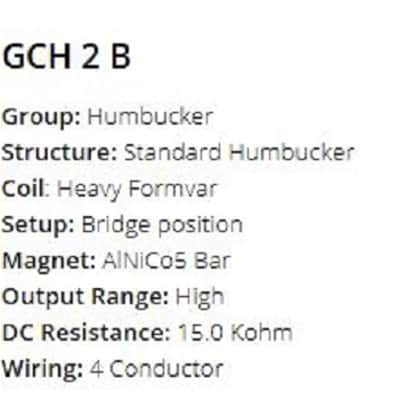 Giovanni GCH-2 HUMBUCKER CUSTOM GUITAR PICKUP (BRIDGE) ZEBRA BRAND NEW image 3