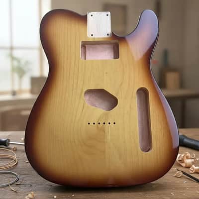 Sunburst Telecaster Tele Style Alder Wood Guitar Body image 1