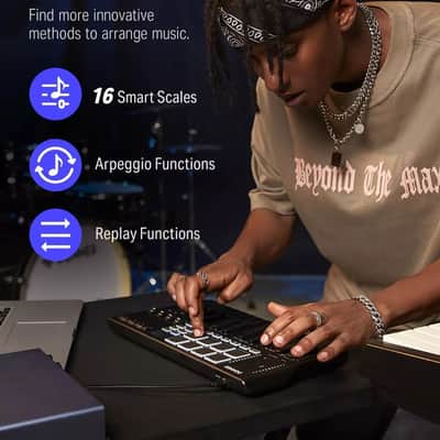 OEM USB-C MIDI Keyboard 25 Key Controller Pro NEW 2024 - Black image 3
