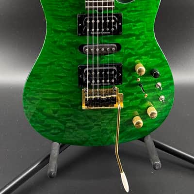 Brian Moore i9.13 Guitar - Quilt Transparent Green 2003 image 1