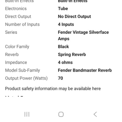 1977 70 watt Fender Bandmaster Reverb and Vibes  - Silverface image 7