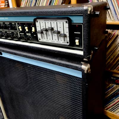 1978 Vintage Acoustic Control Corp Model 330 Head & Model 403 4x12 Cabinet Stack - 1970s Blue-Face Solid State Powerhouse image 15