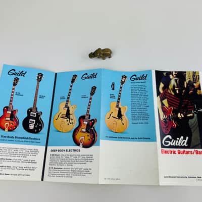 Guild Electric Guitars/Basses Mini Foldout Brochure 1971 image 3