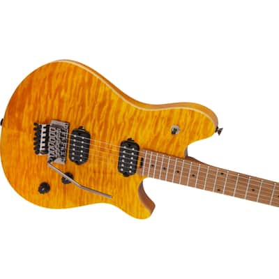 EVH Wolfgang WG Standard Quilted Top w/Baked Maple Neck - Transparent Amber image 3