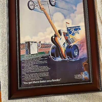 1974 Fender Color Promotional Ad Framed Telecaster Original