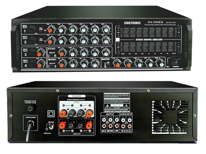 SINGTRONIC KA-550EQ PROFESSIONAL DIGITAL SOUND 1000W MIXING AMPLIFIER & EQUILIZER KARAOKE image 1