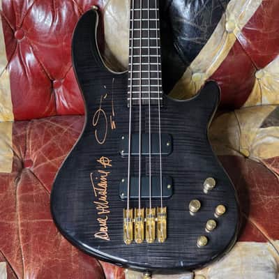 Dean DAVE MUSTAINE owned MEGADETH Studio Jazz Professional Bass Artist Signed - Wrote bass parts for Dystopia and Super Collider albums AAA Flame image 10