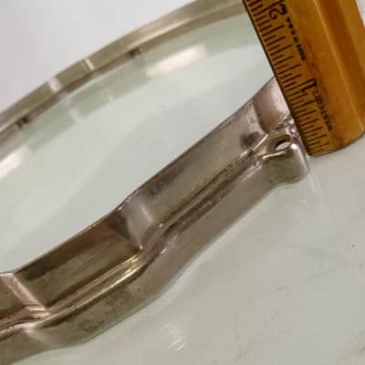 Ludwig 14"Standard/Silver Anniversary Snare Drum Resonant Rim/Hoop NOB Brass 30s image 7