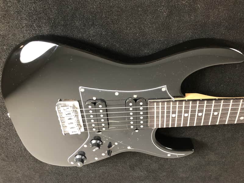 Harley Benton RG-JUNIOR BK Gloss Black Short Scale Guitar - SHORT 7/8 SCALE image 1