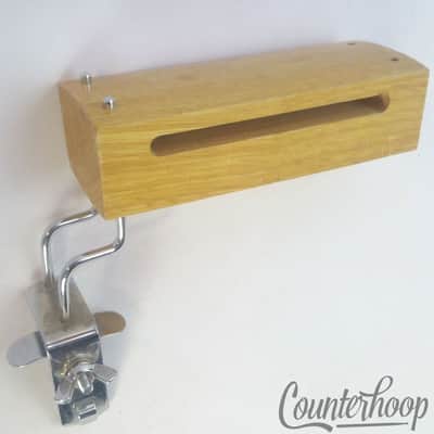 Gibraltar Woodblock 1ply Solid Mahogany Wood Block+Clamp-On Bass Drum Hoop Mount image 2
