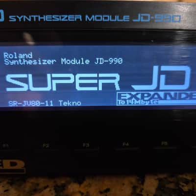 Roland Super JD-990 Sound Module 1993 - 1996 - Black +SR JV80-11 Techno expansion card