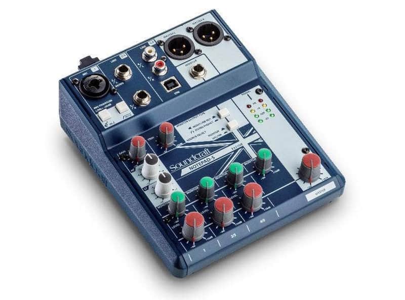 Soundcraft NOTEPAD-5; 5CH DESKTOP MIXER W WITH USB, TWO BAND EQ image 1