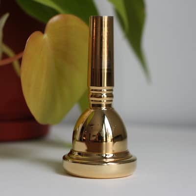 Bach 4GB Trombone Mouthpiece Large Shank - Gold Plated image 2