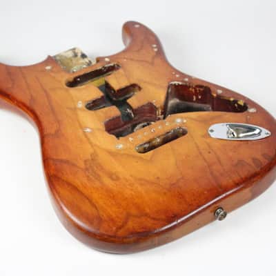 1978-1979 Vintage Fender Stratocaster 3-Bolt Ash Body Stripped 1970's Guitar image 11