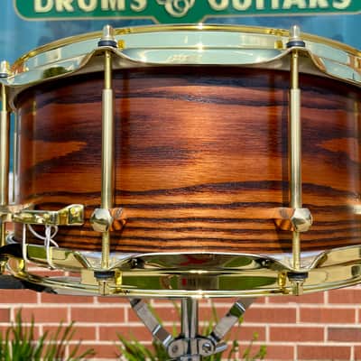 Noble & Cooley 6x14 Special Edition Solid Shell Classic Sassafras Snare Drum Honey Maple Satin *Video Demo* image 8