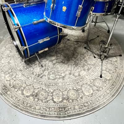 Ludwig Club Date Mid-60s - Blue Sparlke, Nickel plate hardware image 15