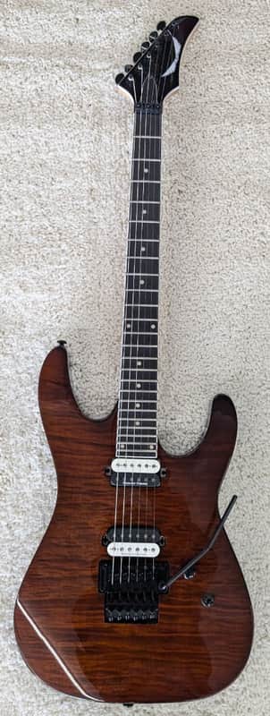 Dean MD24 FMF TGE Select Series Floyd Rose Electric Guitar, Tiger Eye Flame Top image 1