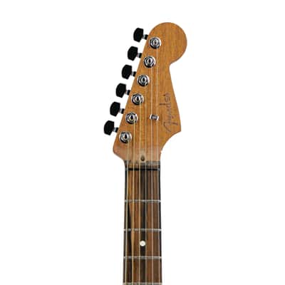 Fender American Acoustasonic Jazzmaster Acoustic Guitar w/bag, Ebony FB, Tobacco Sunburst, US216XXXX image 8