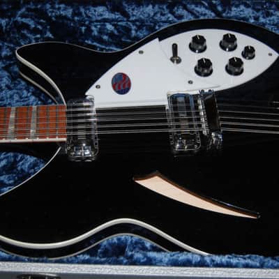 UNPLAYED! Rickenbacker 360/12c63 Jet Glo Electric Guitar - Original Hardshell Case! image 2