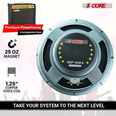 5 Core 10 Inch Guitar Speaker 60W Replacement 16 Ohm Amplifier Cabinet Driver image 4