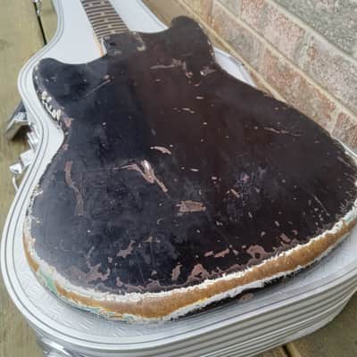 Vintage 1966 Fender Mustang Electric Guitar Body/Neck Husk Project w/ Stone Hardshell Case! image 8