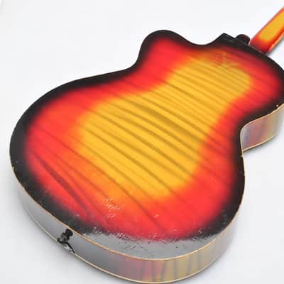 Orpheus 60s Orfeus Vintage Cutaway Jazz Archtop Acoustic Guitar Sunbirst image 6