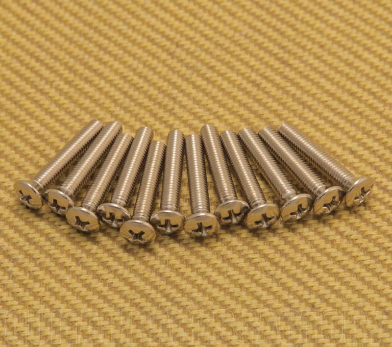 002-2244-049 (12) Genuine Fender Vintage Amplifier Amp Handle Mounting Screws image 1